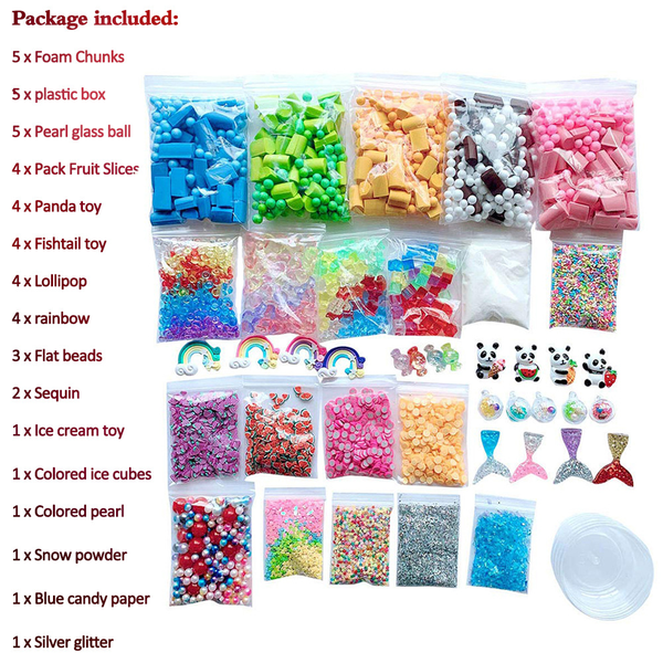 46 pack slim kit foam beads toys charms styrofoam balls tools for diy slime making additives for slices clay handmade
46 pack slim kit foam beads toys charms styrofoam balls tools for diy slime making additives for slices clay handmade