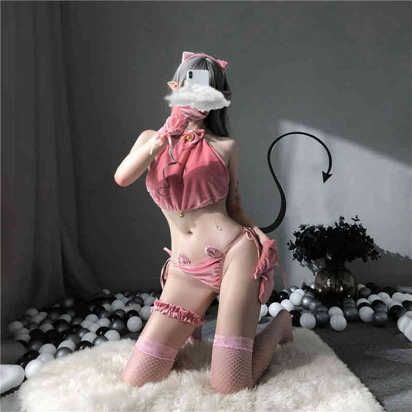 japanese lingerie bunny girl cosplay costume velvet bellyband pink cute cat bell underwear set maid uniform with gloves set, Red;black
japanese lingerie bunny girl cosplay costume velvet bellyband pink cute cat bell underwear set maid uniform with gloves set, Red;black