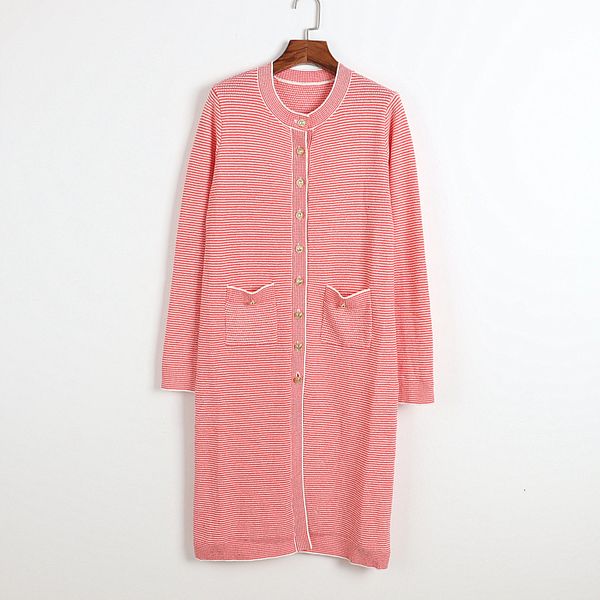 women's jackets early spring runway design cardigan dress gold button striped knit slim fashion knitted cotton blend v5o1, Black;brown
women's jackets early spring runway design cardigan dress gold button striped knit slim fashion knitted cotton blend v5o1, Black;brown