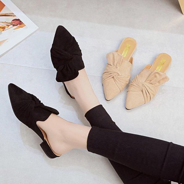 women slippers flock bowtie female mules fashion low heels shoes pointed toe ladies plus size elegant woman slipper, Black
women slippers flock bowtie female mules fashion low heels shoes pointed toe ladies plus size elegant woman slipper, Black
