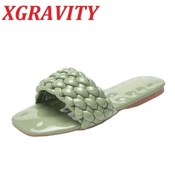 xgravity patent leather ladies fashion flat shoes summer shoes elegant slippers female slides for women footwear 210429, Black
xgravity patent leather ladies fashion flat shoes summer shoes elegant slippers female slides for women footwear 210429, Black