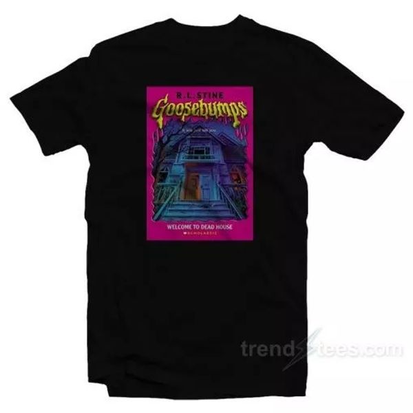 goosebumps welcome to dead house t-shirt, White;black 
goosebumps welcome to dead house t-shirt, White;black