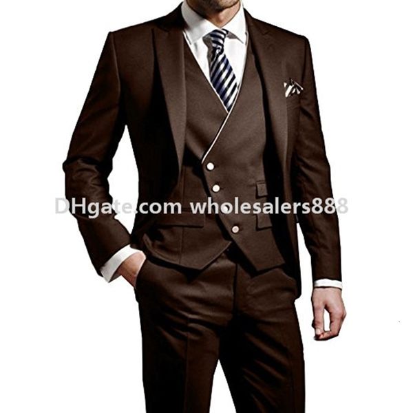 men's suits & blazers groomsmen peak lapel groom tuxedos brown men wedding/prom/dinner man blazer(jacket+pants+tie+ve, White;black
men's suits & blazers groomsmen peak lapel groom tuxedos brown men wedding/prom/dinner man blazer(jacket+pants+tie+ve, White;black