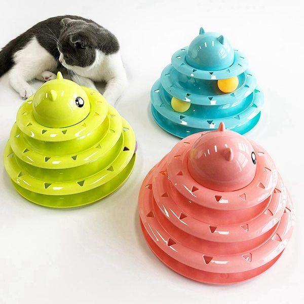 cat toys three levels pet toy tower tracks disc with 3 balls intelligence triple pay ball training amusement plate
cat toys three levels pet toy tower tracks disc with 3 balls intelligence triple pay ball training amusement plate