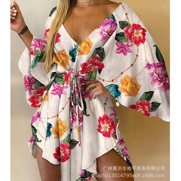 casual dresses wepbel v-neck dress floral printing high waist drawstring loose short sleeve summer beach style clubparty, Black;gray
casual dresses wepbel v-neck dress floral printing high waist drawstring loose short sleeve summer beach style clubparty, Black;gray