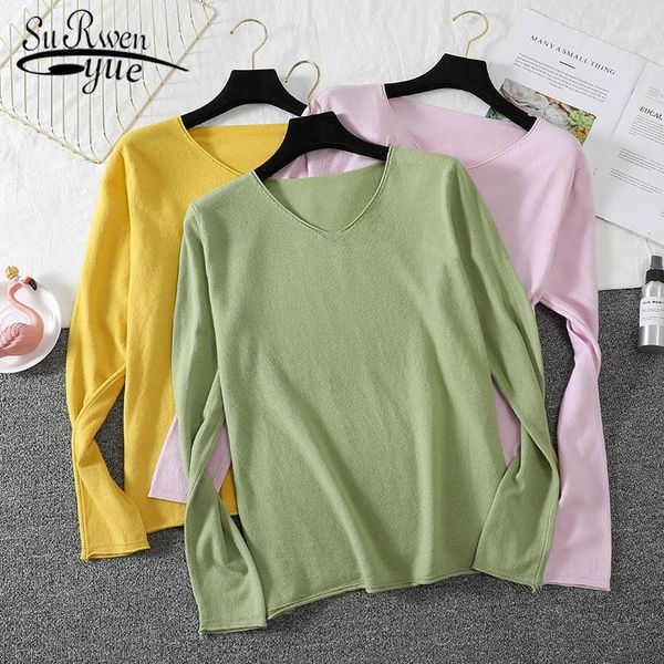women's sweaters 2021 v neck sweater pullover casual slim bottoming female elastic long sleeve femme 7336 50, White;black
women's sweaters 2021 v neck sweater pullover casual slim bottoming female elastic long sleeve femme 7336 50, White;black