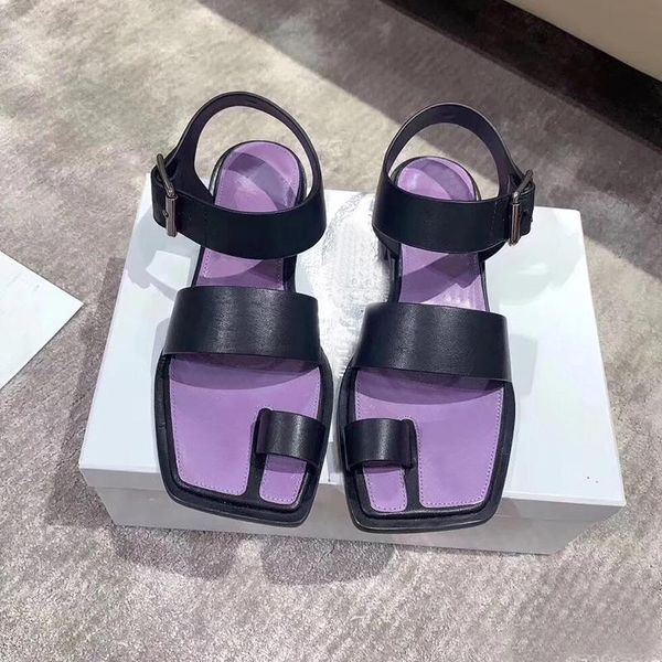 square toe leather women sandals tabi shoes fashion purple summer peeo flats female ins sandalias mujer 2021, Black
square toe leather women sandals tabi shoes fashion purple summer peeo flats female ins sandalias mujer 2021, Black