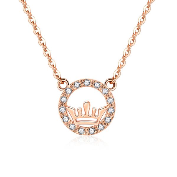 s925 silver crown necklace female letter clavicle chain simple heart-shaped headdress, Black
s925 silver crown necklace female letter clavicle chain simple heart-shaped headdress, Black