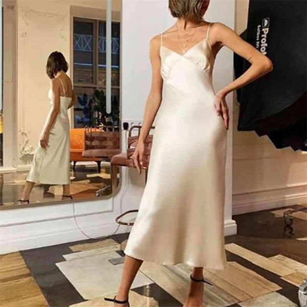 women satin deep v neck solid straight pajamas party elegant female summer casual spaghetti strap long dress 210416, Black;gray
women satin deep v neck solid straight pajamas party elegant female summer casual spaghetti strap long dress 210416, Black;gray