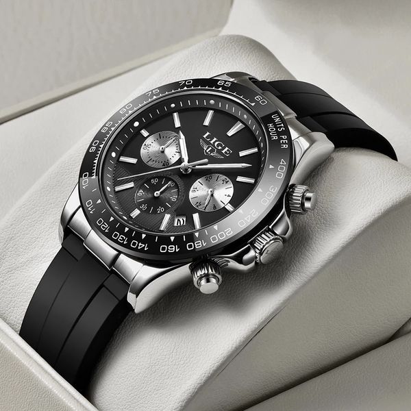 lige 2021 new mens watches brand luxury multi-function waterproof chronograph wrist watch men sports date quartz clock male, Silver
lige 2021 new mens watches brand luxury multi-function waterproof chronograph wrist watch men sports date quartz clock male, Silver