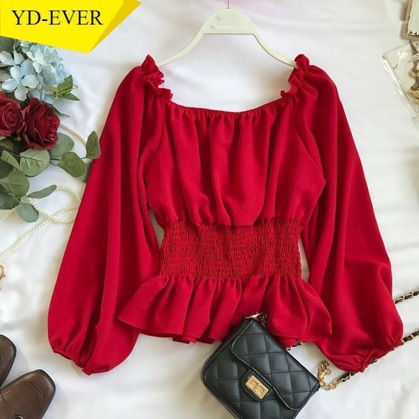 women's blouses & shirts elegant ruffles slash neck strapless shoulder blusas slim waist lantern long sleeve blouse autumn shirt 46995, White
women's blouses & shirts elegant ruffles slash neck strapless shoulder blusas slim waist lantern long sleeve blouse autumn shirt 46995, White