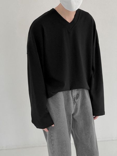 men's t-shirts hong kong style retro shirt long-sleeved autumn loose lapel casual wild trend ins clothes, White;black
men's t-shirts hong kong style retro shirt long-sleeved autumn loose lapel casual wild trend ins clothes, White;black