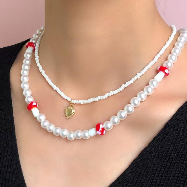 chains elegant white imitation pearl mushroom beaded necklaces for women metal heart clavicle chain design fashion female jewelry, Silver
chains elegant white imitation pearl mushroom beaded necklaces for women metal heart clavicle chain design fashion female jewelry, Silver