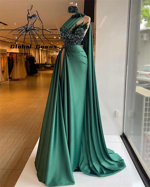 party dresses elegant 2021 emerald green african mermaid evening beaded crystal feathers formal dress one shoulder nigeria vestidos de, White;black
party dresses elegant 2021 emerald green african mermaid evening beaded crystal feathers formal dress one shoulder nigeria vestidos de, White;black