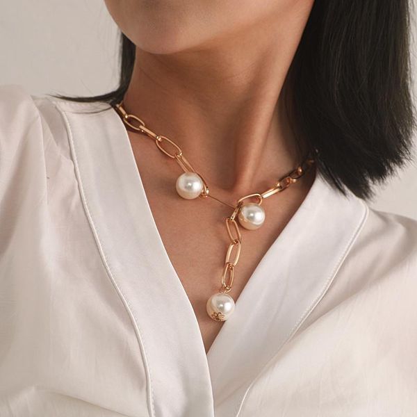 pendant necklaces fashion chain pearl female 2021 contracted punk rectangular adjustable necklace for women party jewelry, Silver
pendant necklaces fashion chain pearl female 2021 contracted punk rectangular adjustable necklace for women party jewelry, Silver