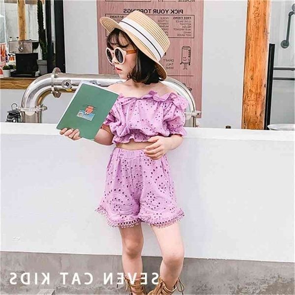 summer arrival girls fashion cotton hollow out sets short kids clothes 210528, White
summer arrival girls fashion cotton hollow out sets short kids clothes 210528, White