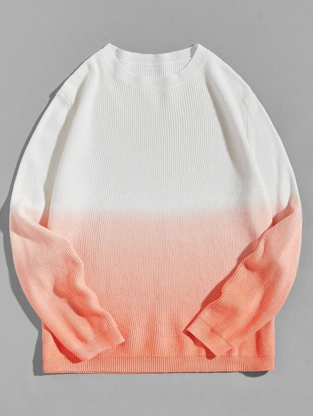 men ribbed knit ombre sweater 46fm#, White;black
men ribbed knit ombre sweater 46fm#, White;black