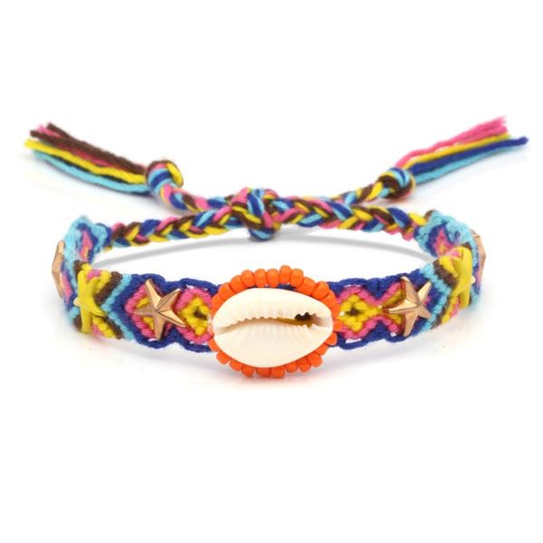 charm bracelets original bohemian nepal friendship handmade woven rope bracelet ethnic style personality jewelry shell beads color pentagram, Golden;silver
charm bracelets original bohemian nepal friendship handmade woven rope bracelet ethnic style personality jewelry shell beads color pentagram, Golden;silver