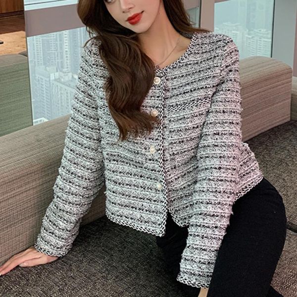women's jackets 2021 korean fashion small fragrance wind sweet temperament tweed short coat ladies autumn women jacket jaqueta feminina, Black;brown
women's jackets 2021 korean fashion small fragrance wind sweet temperament tweed short coat ladies autumn women jacket jaqueta feminina, Black;brown