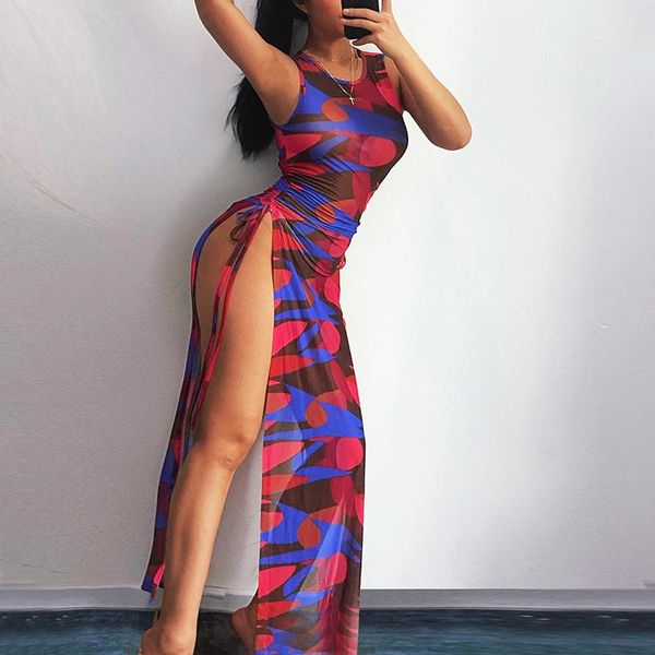 casual dresses aushiya mesh printed transparent women dress high split clubwear party 2021 skinny o-neck bandage female vestidos, Black;gray
casual dresses aushiya mesh printed transparent women dress high split clubwear party 2021 skinny o-neck bandage female vestidos, Black;gray