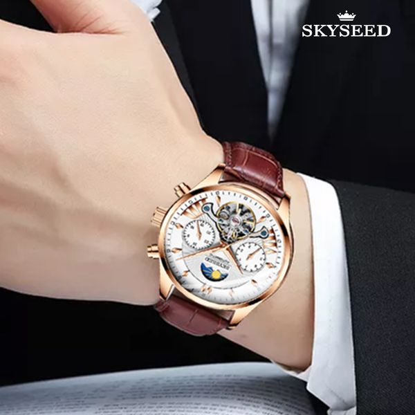 td6003 tiandai watch fashion business waterproof belt 41mm men's mechanical, Slivery;brown
td6003 tiandai watch fashion business waterproof belt 41mm men's mechanical, Slivery;brown