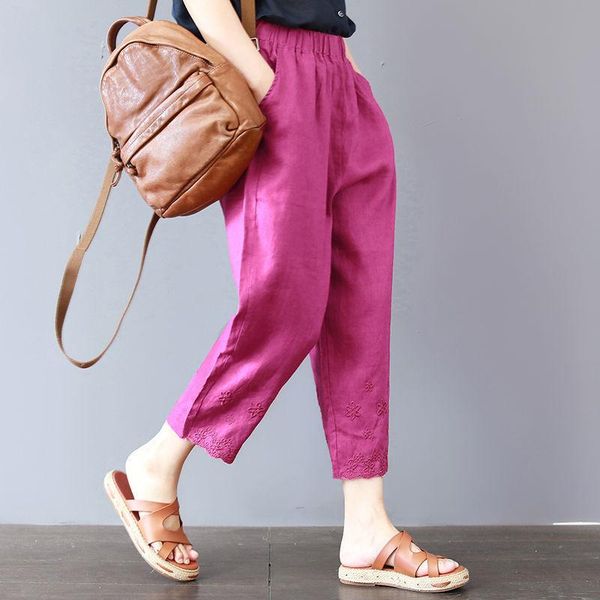 women's pants & capris casual linen trousers 2021 vintage loose solid color pantalon female elastic waist turnip plus size 4xl f123, Black;white
women's pants & capris casual linen trousers 2021 vintage loose solid color pantalon female elastic waist turnip plus size 4xl f123, Black;white