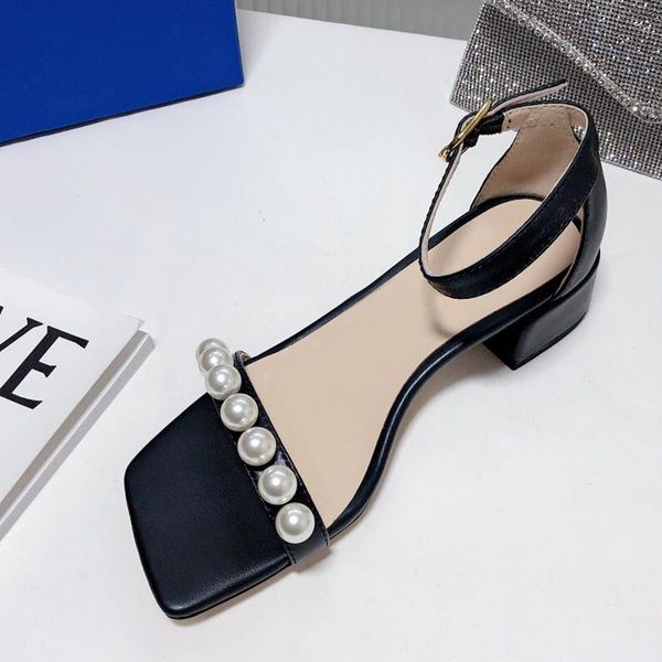 sandals 2021 summer square toes one strap sandal bohemian low heel women's shoes package after pearl ornaments ankle clasp sandalias, Black
sandals 2021 summer square toes one strap sandal bohemian low heel women's shoes package after pearl ornaments ankle clasp sandalias, Black