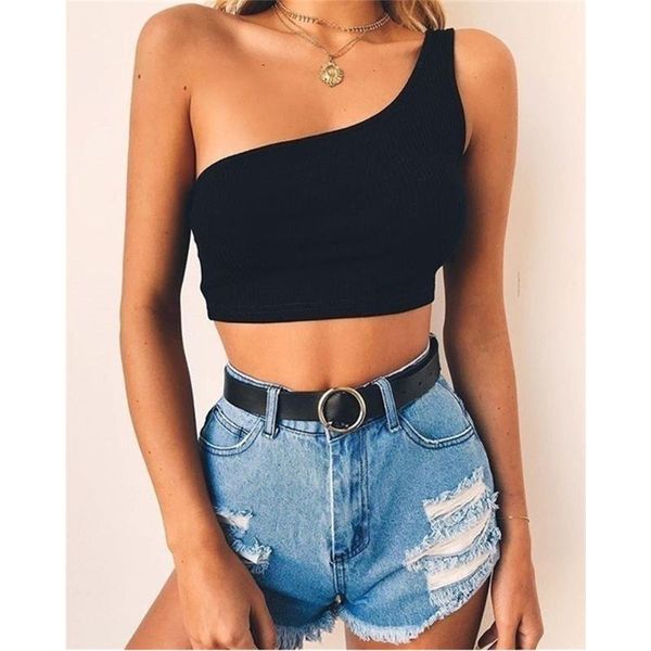 camisoles & tanks 1pc one shoulder sleeveless ribbed crop solid color basic tank for women stretchy strappy tees, Black;white
camisoles & tanks 1pc one shoulder sleeveless ribbed crop solid color basic tank for women stretchy strappy tees, Black;white