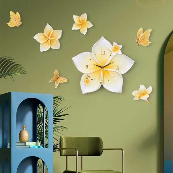 wall clocks creative clock frangipani shape art mute living room hanging resin material butterfly home decoration
wall clocks creative clock frangipani shape art mute living room hanging resin material butterfly home decoration