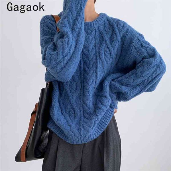 spring/autumn korean thick knit sweater o-neck office lady solid sweaters loose warm chic wild pullovers k4022 210531, White;black
spring/autumn korean thick knit sweater o-neck office lady solid sweaters loose warm chic wild pullovers k4022 210531, White;black