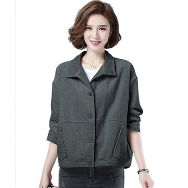 women's jackets autumn corduroy long sleeve coats loose large size female trendy casual cotton mujer ladies outerwear clothing, Black;brown
women's jackets autumn corduroy long sleeve coats loose large size female trendy casual cotton mujer ladies outerwear clothing, Black;brown