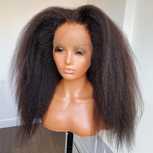 lace wigs kinky straight wig 250% t part human hair for black women brazilan remy with baby pre plucked bleached knots, Black;brown
lace wigs kinky straight wig 250% t part human hair for black women brazilan remy with baby pre plucked bleached knots, Black;brown