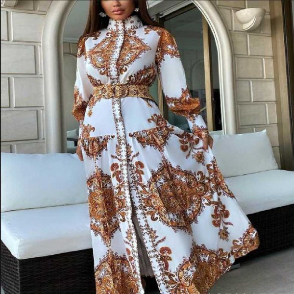 casual dresses autumn women dress retro printed stand collar lantern sleeve waist lace up single-breasted swing long, Black;gray
casual dresses autumn women dress retro printed stand collar lantern sleeve waist lace up single-breasted swing long, Black;gray