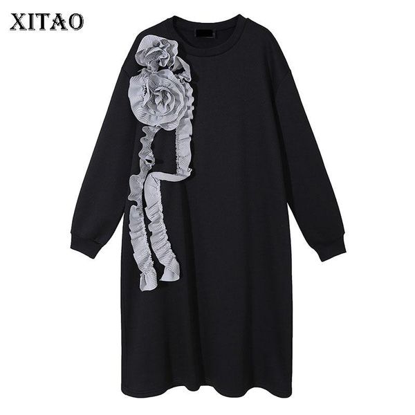 casual dresses xitao pleated pullover dress fashion women patchwork goddess fan 2021 winter minority elegant loose style zy2613, Black;gray
casual dresses xitao pleated pullover dress fashion women patchwork goddess fan 2021 winter minority elegant loose style zy2613, Black;gray