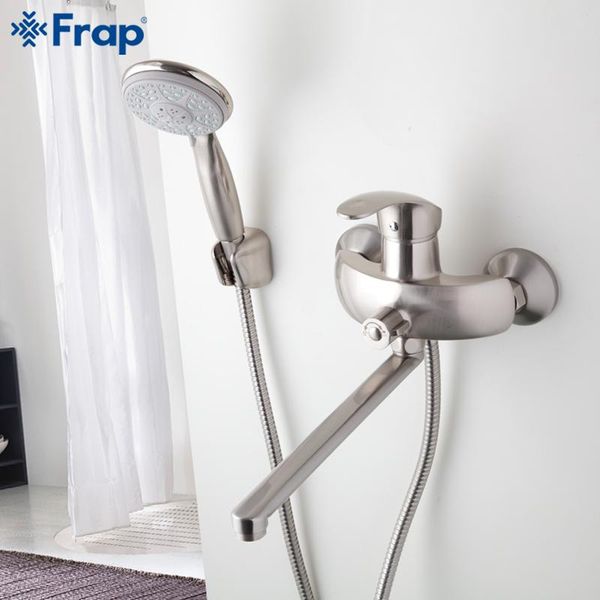 frap nickel brushed bathroom shower faucet brass body mixed and cold water taps abs head outlet pipe f2221 f2221-5 sets
frap nickel brushed bathroom shower faucet brass body mixed and cold water taps abs head outlet pipe f2221 f2221-5 sets