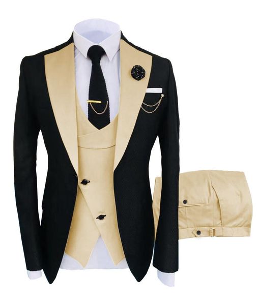 men's suits & blazers fashion 3 pieces men suit formal business champagne beige tuxedos for wedding groom blazer+pants+vest, White;black
men's suits & blazers fashion 3 pieces men suit formal business champagne beige tuxedos for wedding groom blazer+pants+vest, White;black