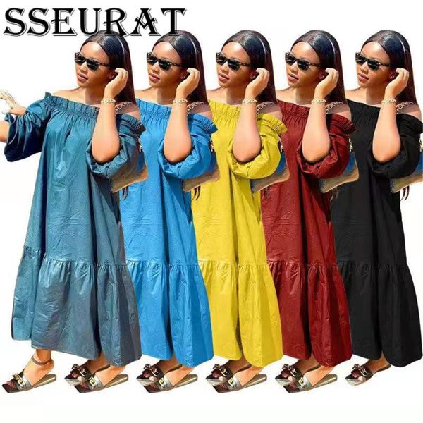 casual dresses sseurat the autumn 2021 women's dress solid color pull-over collar with flounces long sleeve loose, Black;gray
casual dresses sseurat the autumn 2021 women's dress solid color pull-over collar with flounces long sleeve loose, Black;gray