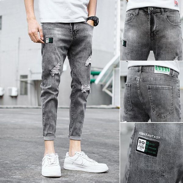 men's jeans denim slim pants for spring and summer 2021 hole casual trend all-match stretch teenager pencil, Blue
men's jeans denim slim pants for spring and summer 2021 hole casual trend all-match stretch teenager pencil, Blue