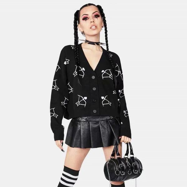 women's sweaters knitting long-sleeved sweater cupid cardigan v-neck button shirt cute autumn winter girl loose knit swearshirt, White;black
women's sweaters knitting long-sleeved sweater cupid cardigan v-neck button shirt cute autumn winter girl loose knit swearshirt, White;black