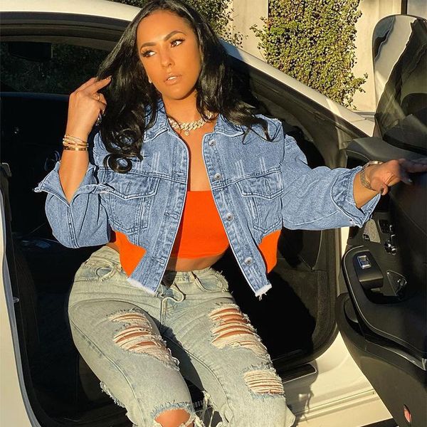 women's jackets 2021 slimming fashion short women jacket fringed denim selling style cool casual outwear, Black;brown
women's jackets 2021 slimming fashion short women jacket fringed denim selling style cool casual outwear, Black;brown