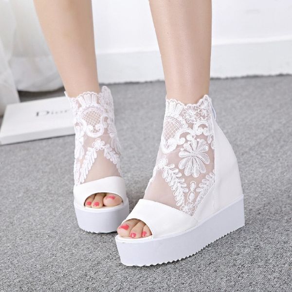 sandals slope heels high fashion lace mesh yarn fish mouth increased women's single shoes casual 2021 summer sandals ykmy, Black
sandals slope heels high fashion lace mesh yarn fish mouth increased women's single shoes casual 2021 summer sandals ykmy, Black