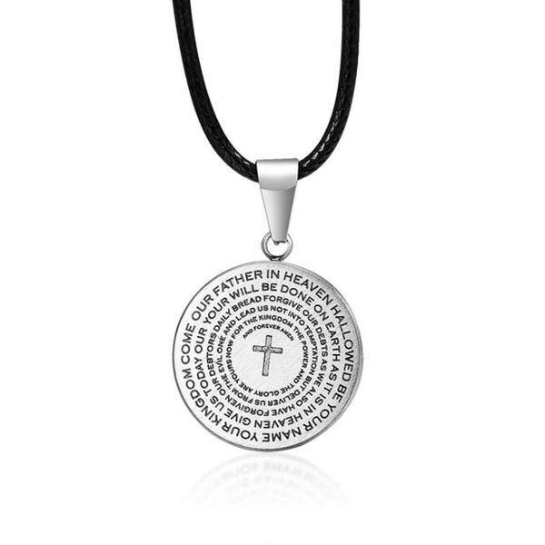 pendant necklaces fashion accessory jewelry corrosion english cross round plate necklace, Silver
pendant necklaces fashion accessory jewelry corrosion english cross round plate necklace, Silver