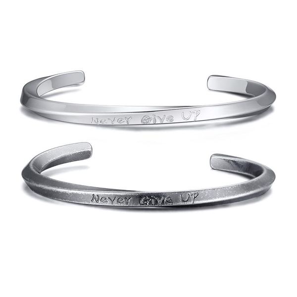 bangle 2021 trendy stainless steel material corrosion never give up mobius c-shaped open vintage charm bracelet suitable for men, Black
bangle 2021 trendy stainless steel material corrosion never give up mobius c-shaped open vintage charm bracelet suitable for men, Black