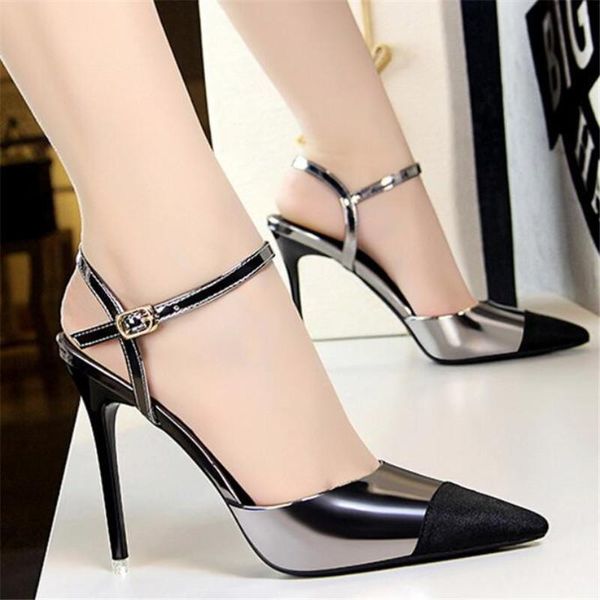 women's sandals nightclub hollow color matching pointed toe shoes wedding 11cm stilettos 3-8 9 dress, Black
women's sandals nightclub hollow color matching pointed toe shoes wedding 11cm stilettos 3-8 9 dress, Black