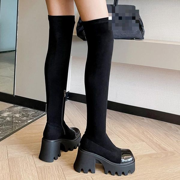 boots super high heel over the knee women's shoes thick heels autumn winter 2021 platform long tube elastic, Black
boots super high heel over the knee women's shoes thick heels autumn winter 2021 platform long tube elastic, Black