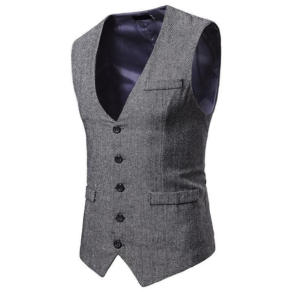 men's vests herringbone tweed mens waistcoat formal business casual slim fit for men retro british style gentleman suit vest gilet, Black;white
men's vests herringbone tweed mens waistcoat formal business casual slim fit for men retro british style gentleman suit vest gilet, Black;white