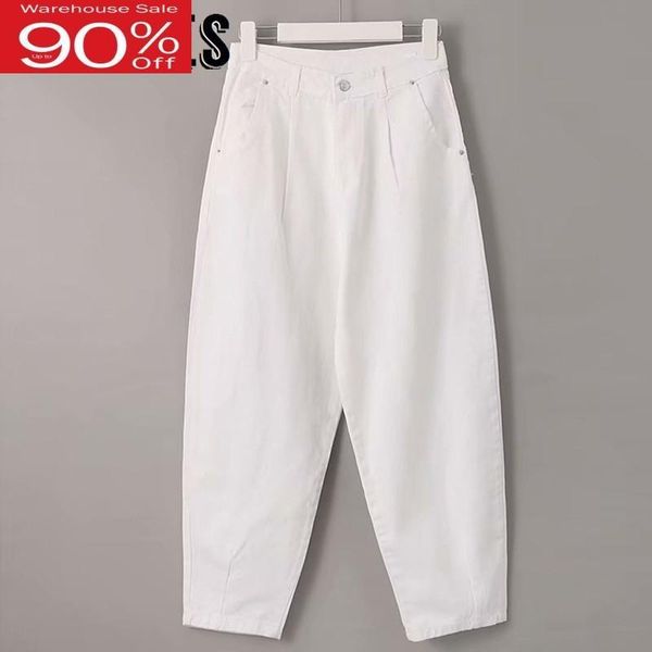 women's jeans 2021 white high waist denim harem pants boyfriend for woman loose trousers vaqueros mujer, Blue
women's jeans 2021 white high waist denim harem pants boyfriend for woman loose trousers vaqueros mujer, Blue