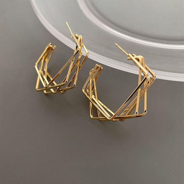 hoop & huggie women's earrings fashion gold female big geometry metal for women 2021 trend jewelry, Golden;silver
hoop & huggie women's earrings fashion gold female big geometry metal for women 2021 trend jewelry, Golden;silver