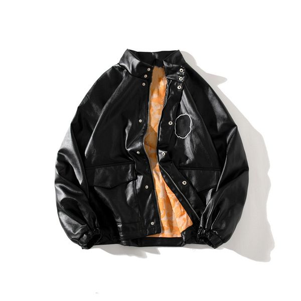 famous designer men's hoodie leather jacket joint name and winter solid color casual black orange autumn m-xxl size, Black;brown
famous designer men's hoodie leather jacket joint name and winter solid color casual black orange autumn m-xxl size, Black;brown