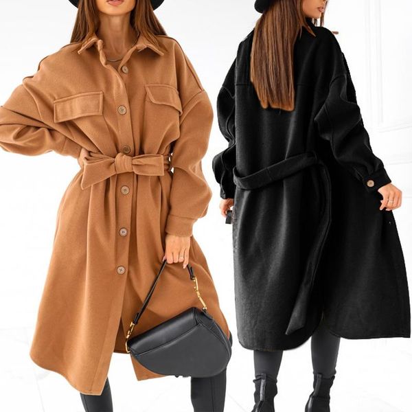 women's trench coats autumn and winter high street style long-sleeved v-neck button strap solid color woolen coat women s-2xl, Tan;black
women's trench coats autumn and winter high street style long-sleeved v-neck button strap solid color woolen coat women s-2xl, Tan;black